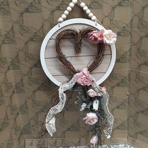 Hand made Romance Trailing ribbon &  Roses door hanger